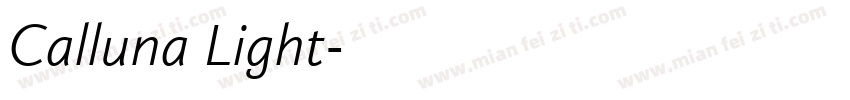 Calluna Light字体转换